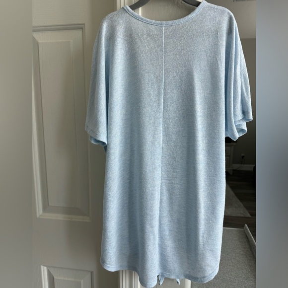 Anne Taylor Loft XS sort sleeve keyhole tie waist top - Picture 5 of 6